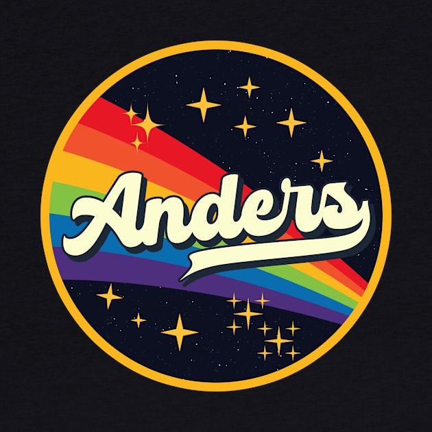 Anders // Rainbow In Space Vintage Style by LMW Art